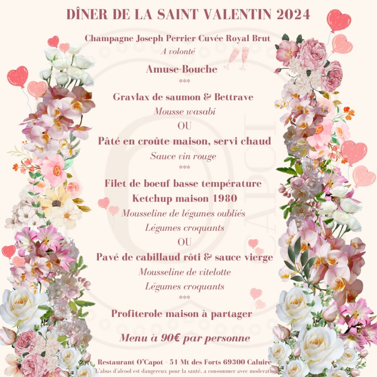 Diner Saint Valentin 2024